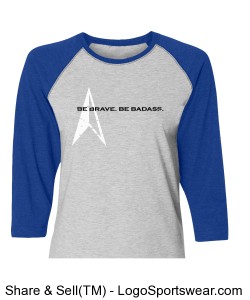 LAT Ladies Vintage Baseball T-shirt - Classic Fit Design Zoom